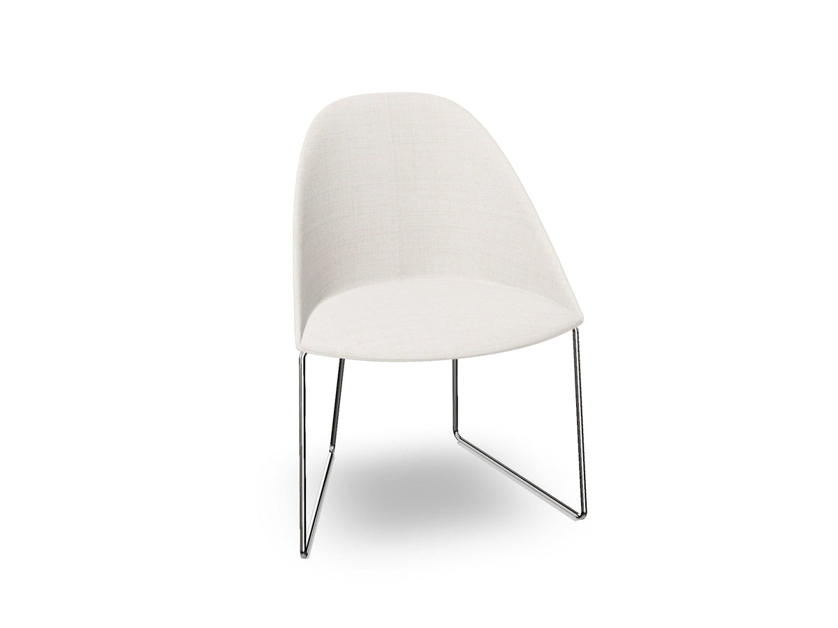 Cila Fully Upholstered Chair With Sled Base Chairs Arper 