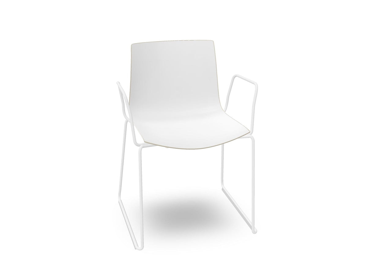 Catifa 46 Polypropylene Bi-Color Sled Base Chair Side/Dining Arper 