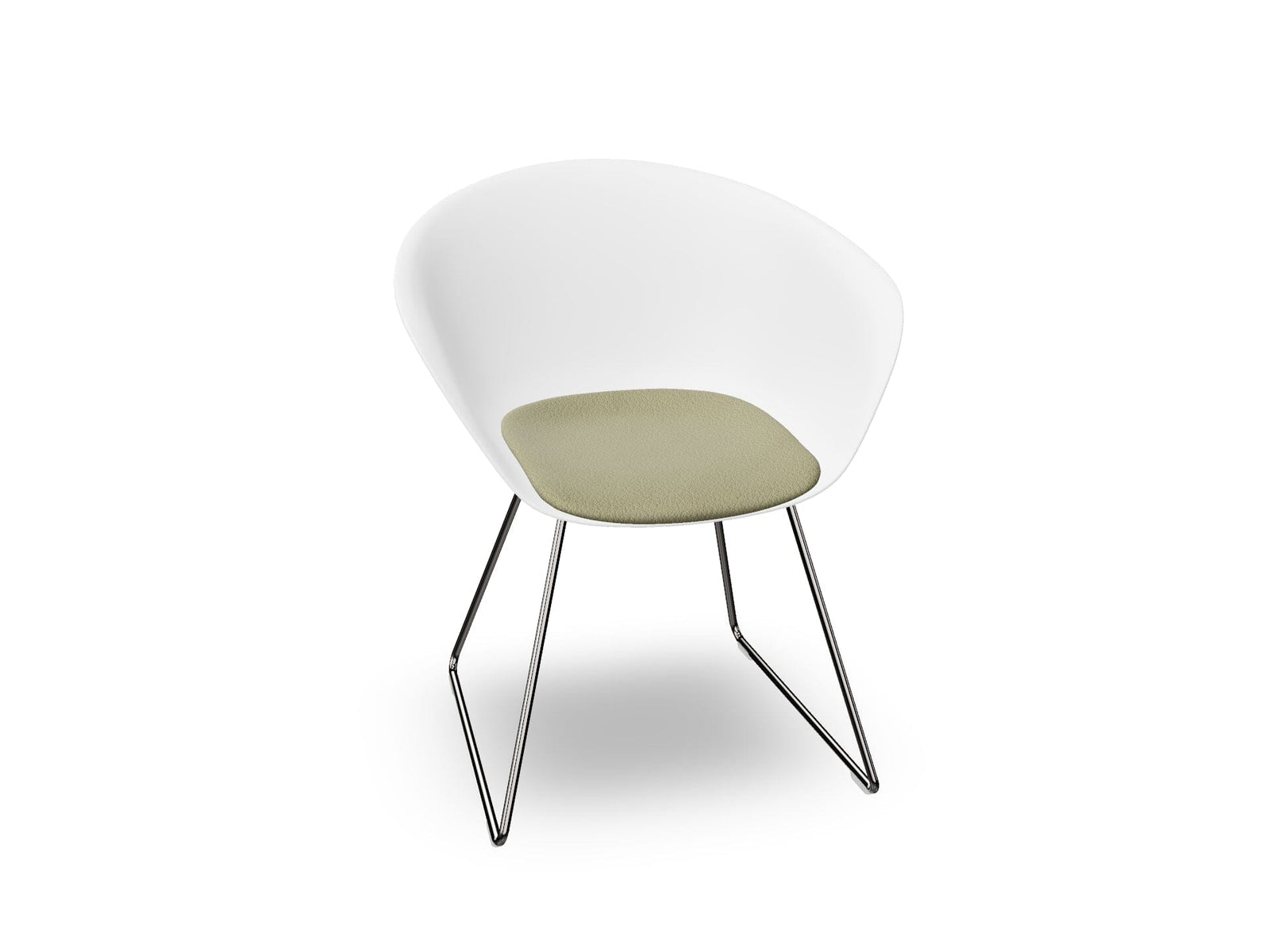 Duna 02 Sled Base Chair With Seat Cushion Chairs Arper 