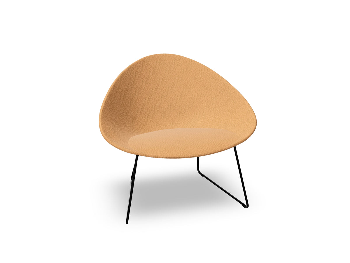 Adell Sled Base Lounge Chair With Fully Upholstered