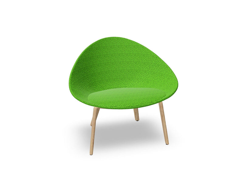 Adell 4 Leg Wood Lounge Chair With Fully Upholstered lounge chair Arper 