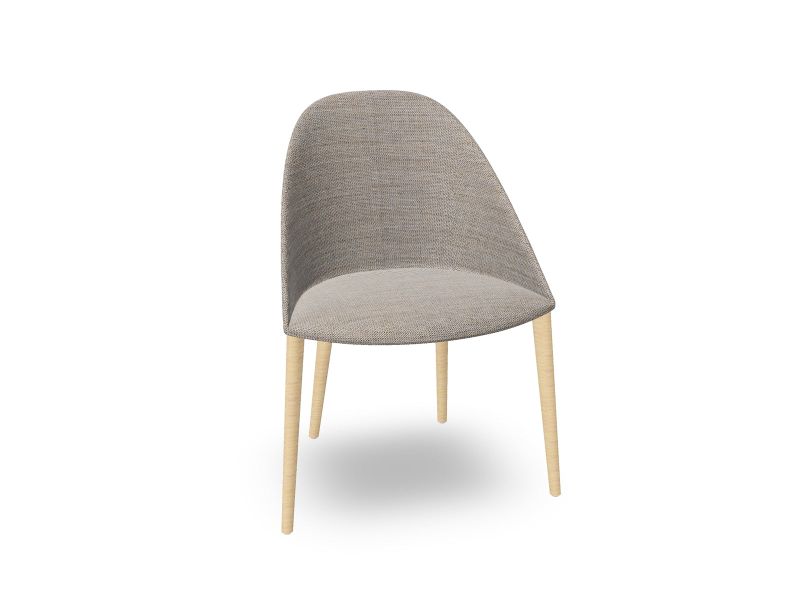 Cila Fully Upholstered Chair With Timber Oak Four-leg Base