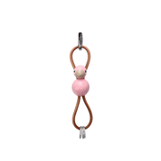 Kay Bojesen Bird Bag Charm, Painted Beech (Rose/Natural Leather)