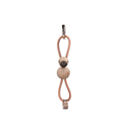 Kay Bojesen Bird Bag Charm, Oak (Gold/Natural Leather)