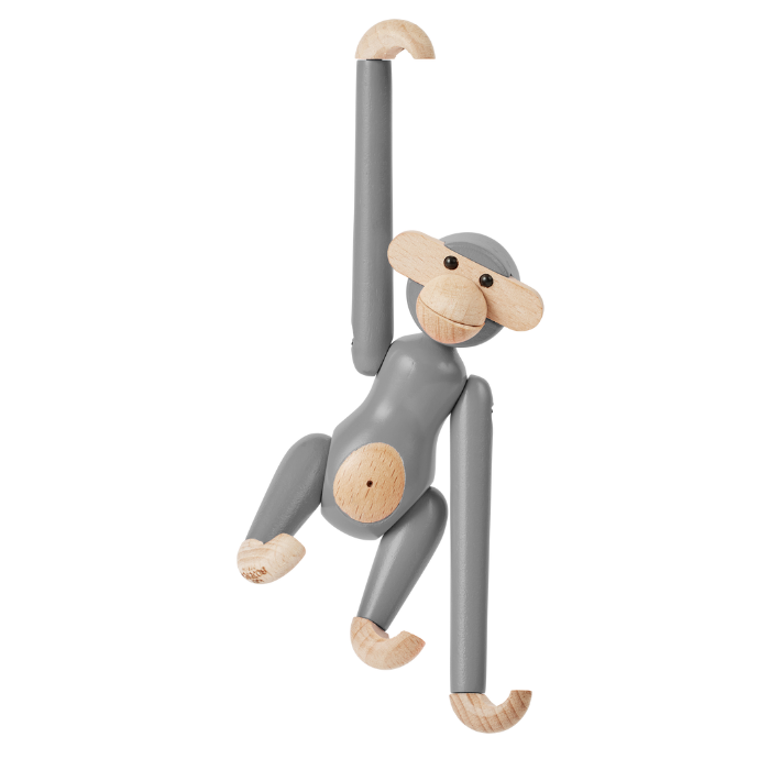 Kay Bojesen Monkey, Mini, Painted Beech (Grey), view 3