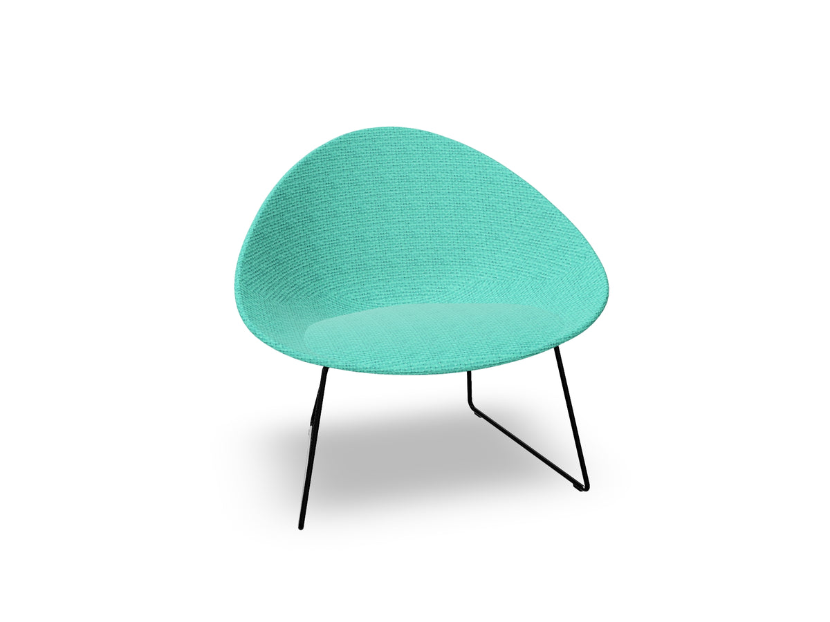 Adell Sled Base Lounge Chair With Fully Upholstered