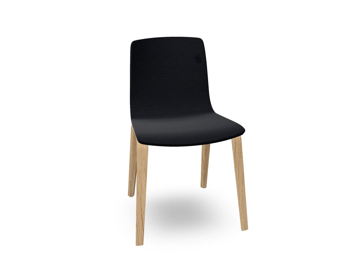 Aava 02-4 Wood Legs Chair With Fully Upholstered Chairs Arper 