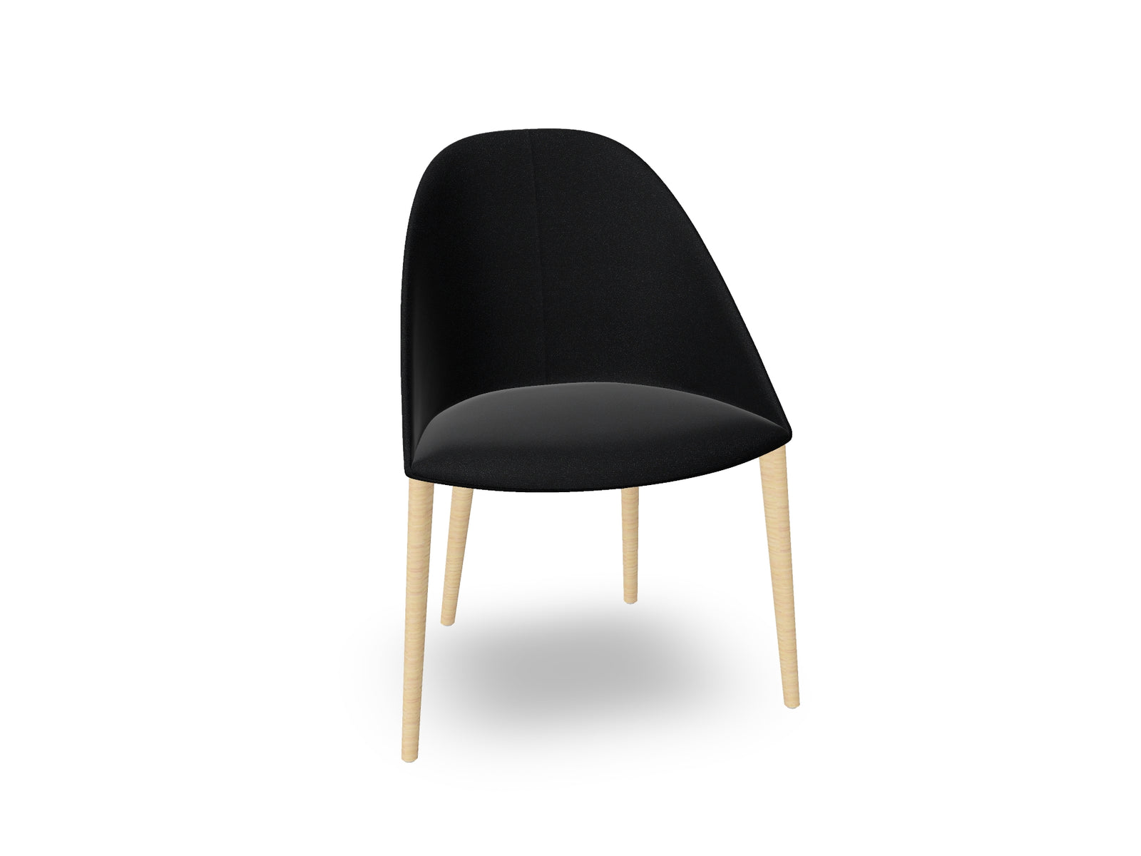 Cila Fully Upholstered Chair With Timber Oak Four-leg Base