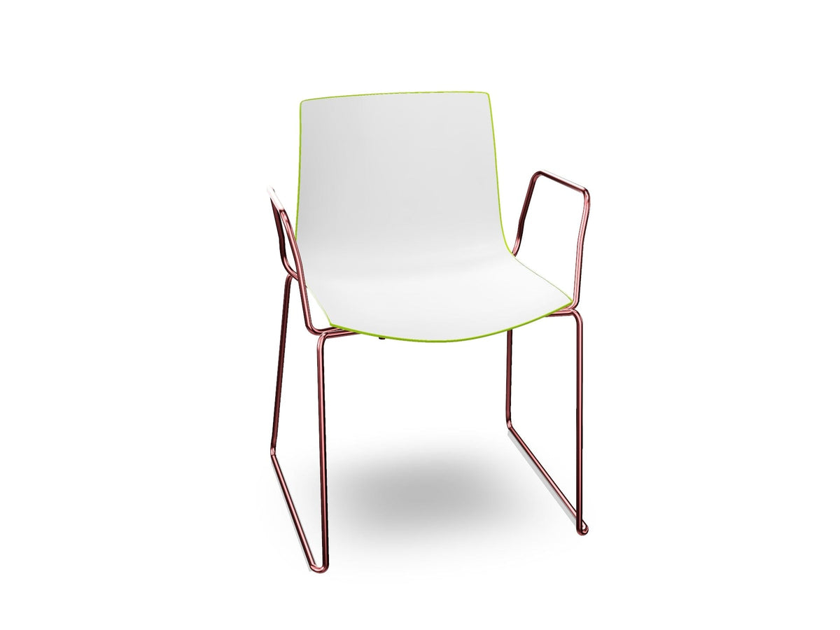 Catifa 46 Polypropylene Bi-Color Sled Base Chair Side/Dining Arper 