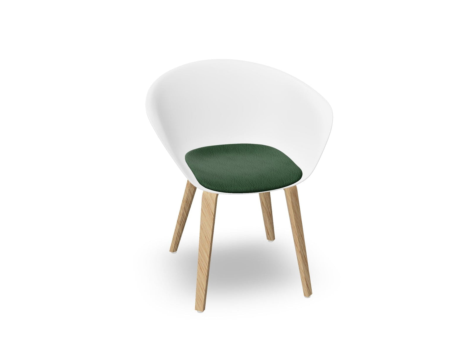 Duna 02 Wood Leg Chair With Seat Cushion Chairs Arper 
