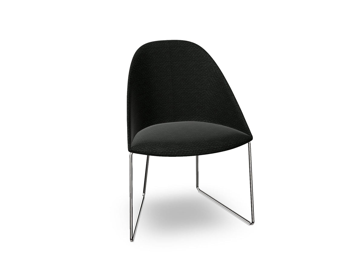 Cila Fully Upholstered Chair With Sled Base Chairs Arper 