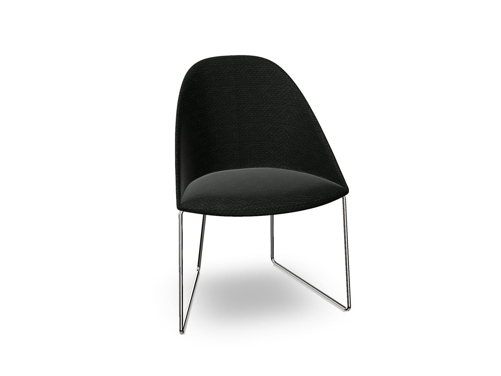 Cila Fully Upholstered Chair With Sled Base Chairs Arper 