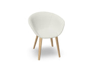 Duna 02 Wood Leg Chair With Front Upholstery Chairs Arper 