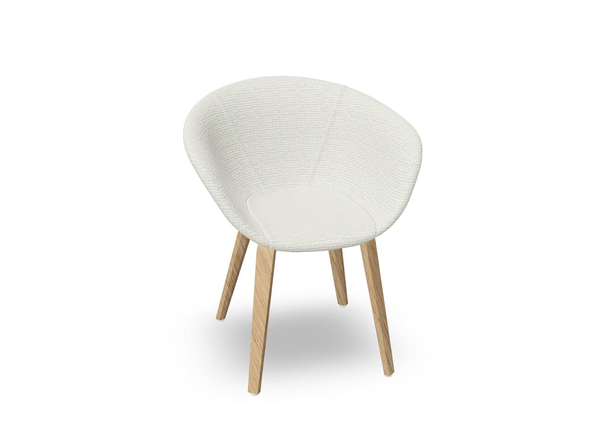 Duna 02 Wood Leg Chair With Front Upholstery Chairs Arper 