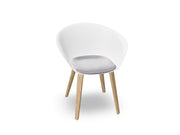 Duna 02 Wood Leg Chair With Seat Cushion Chairs Arper 