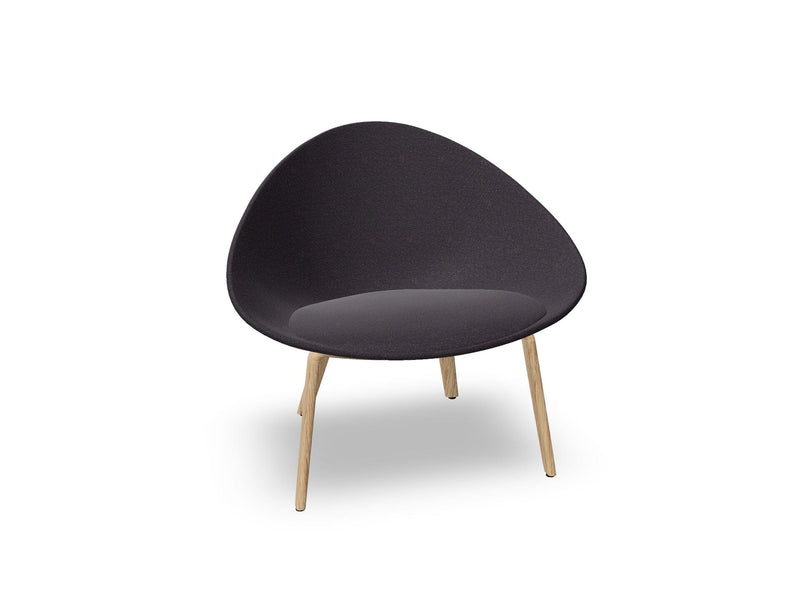 Adell 4 Leg Wood Lounge Chair With Fully Upholstered lounge chair Arper 