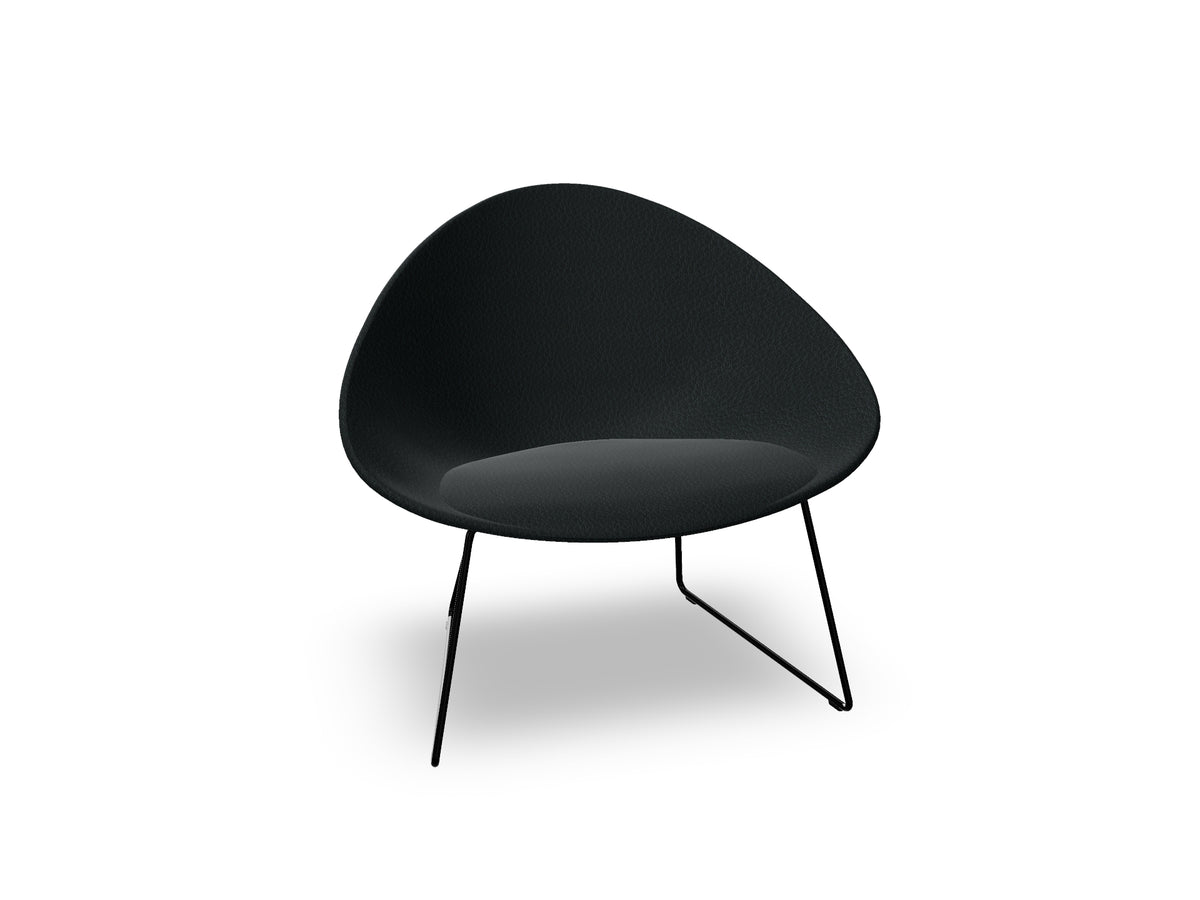 Adell Sled Base Lounge Chair With Fully Upholstered