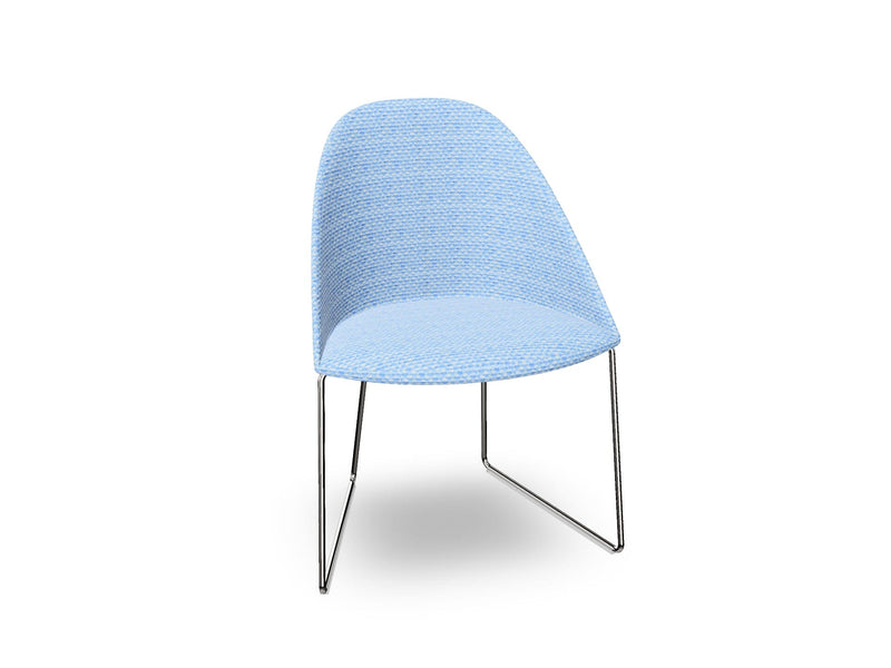 Cila Fully Upholstered Chair With Sled Base Chairs Arper 
