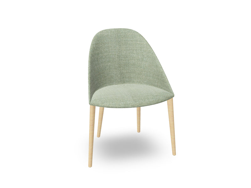 Cila Fully Upholstered Chair With Timber Oak Four-leg Base