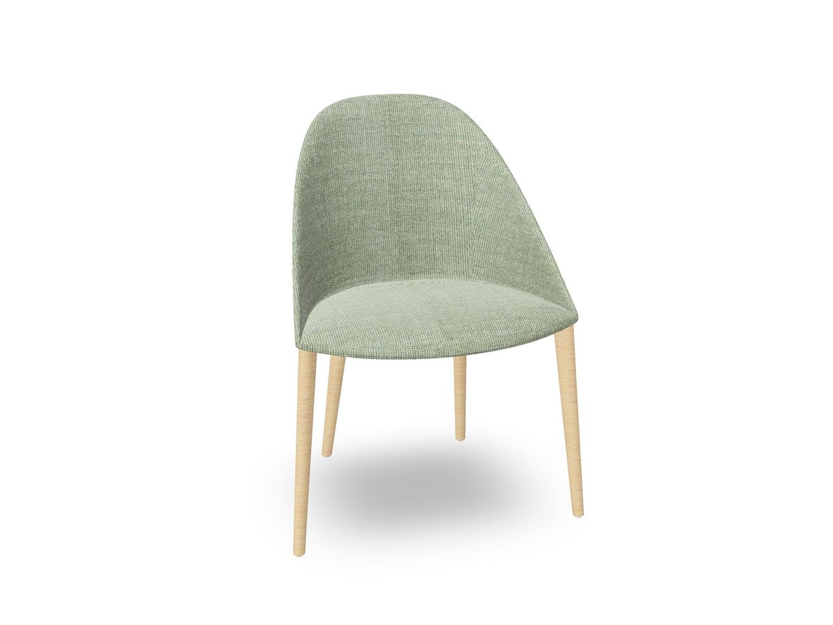Cila Fully Upholstered Chair With Timber Oak Four-leg Base