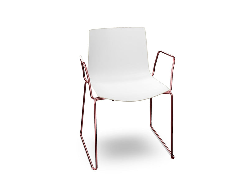 Catifa 46 Polypropylene Bi-Color Sled Base Chair Side/Dining Arper 