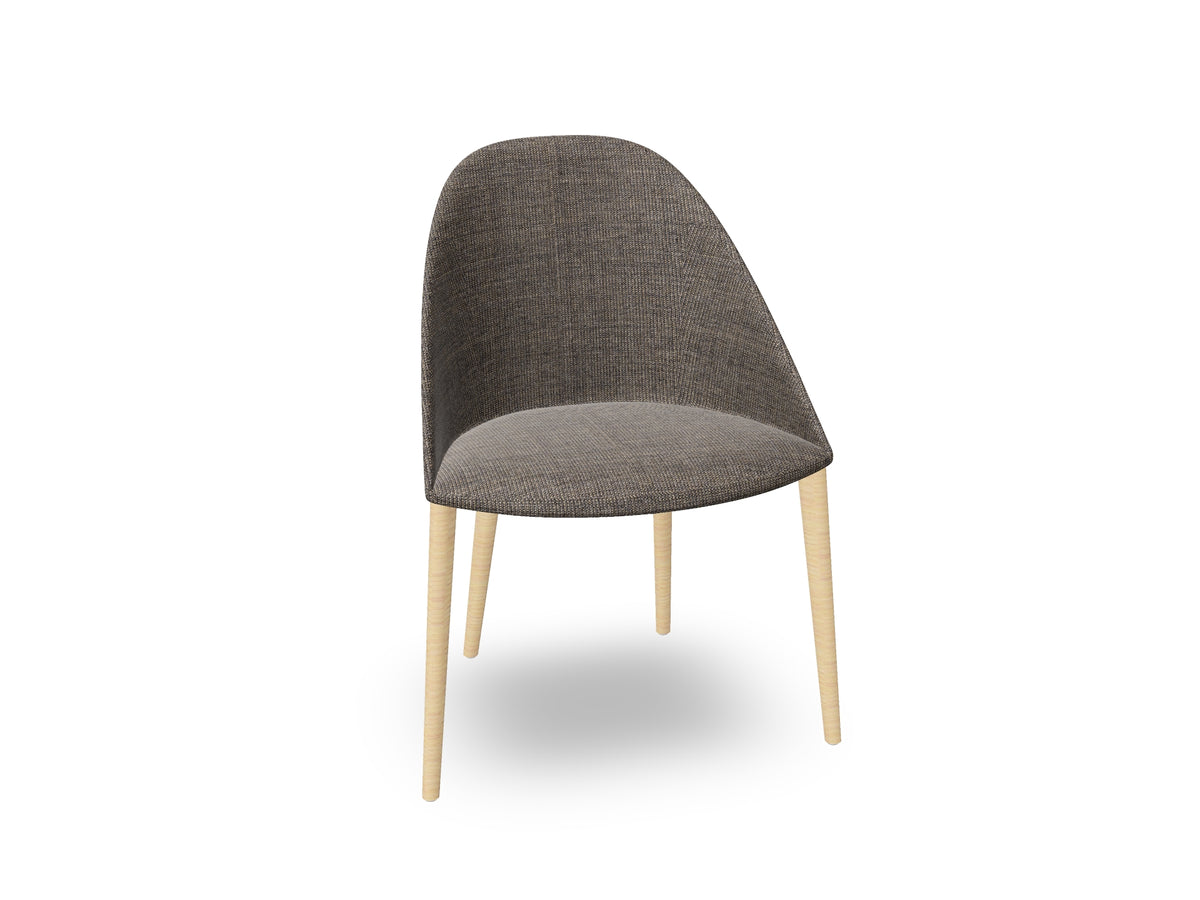 Cila Fully Upholstered Chair With Timber Oak Four-leg Base