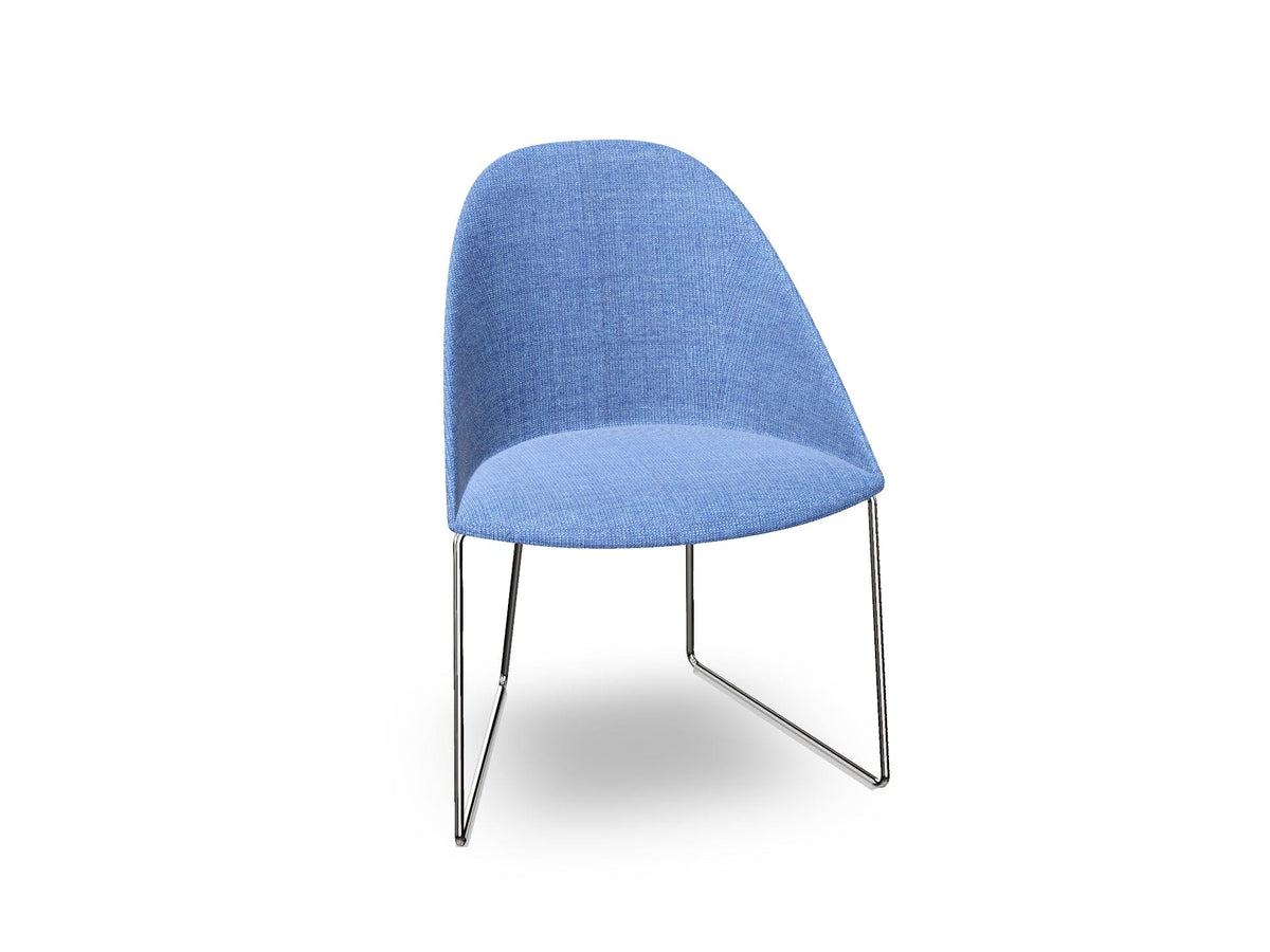 Cila Fully Upholstered Chair With Sled Base Chairs Arper 