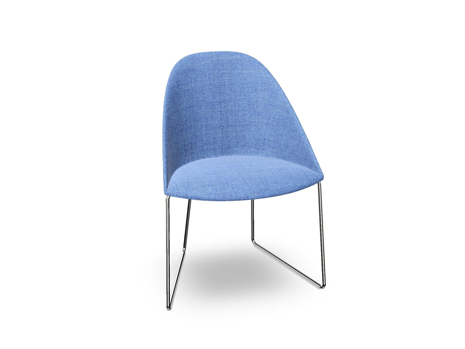 Cila Fully Upholstered Chair With Sled Base Chairs Arper 