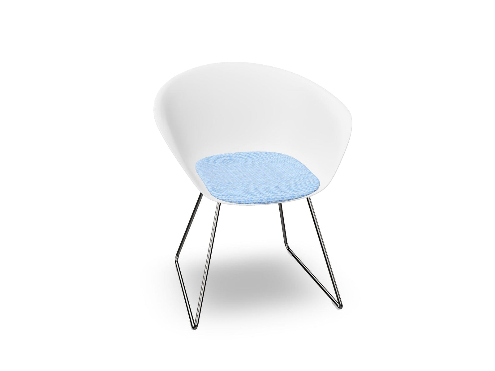 Duna 02 Sled Base Chair With Seat Cushion Chairs Arper 