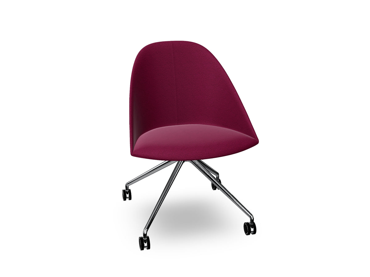 Cila Fully Upholtered Chair With Fixed Trestle Base