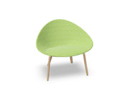 Adell 4 Leg Wood Lounge Chair With Fully Upholstered lounge chair Arper 