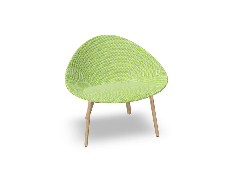 Adell 4 Leg Wood Lounge Chair With Fully Upholstered lounge chair Arper 