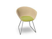Duna 02 Sled Base Chair With Seat Cushion Chairs Arper 