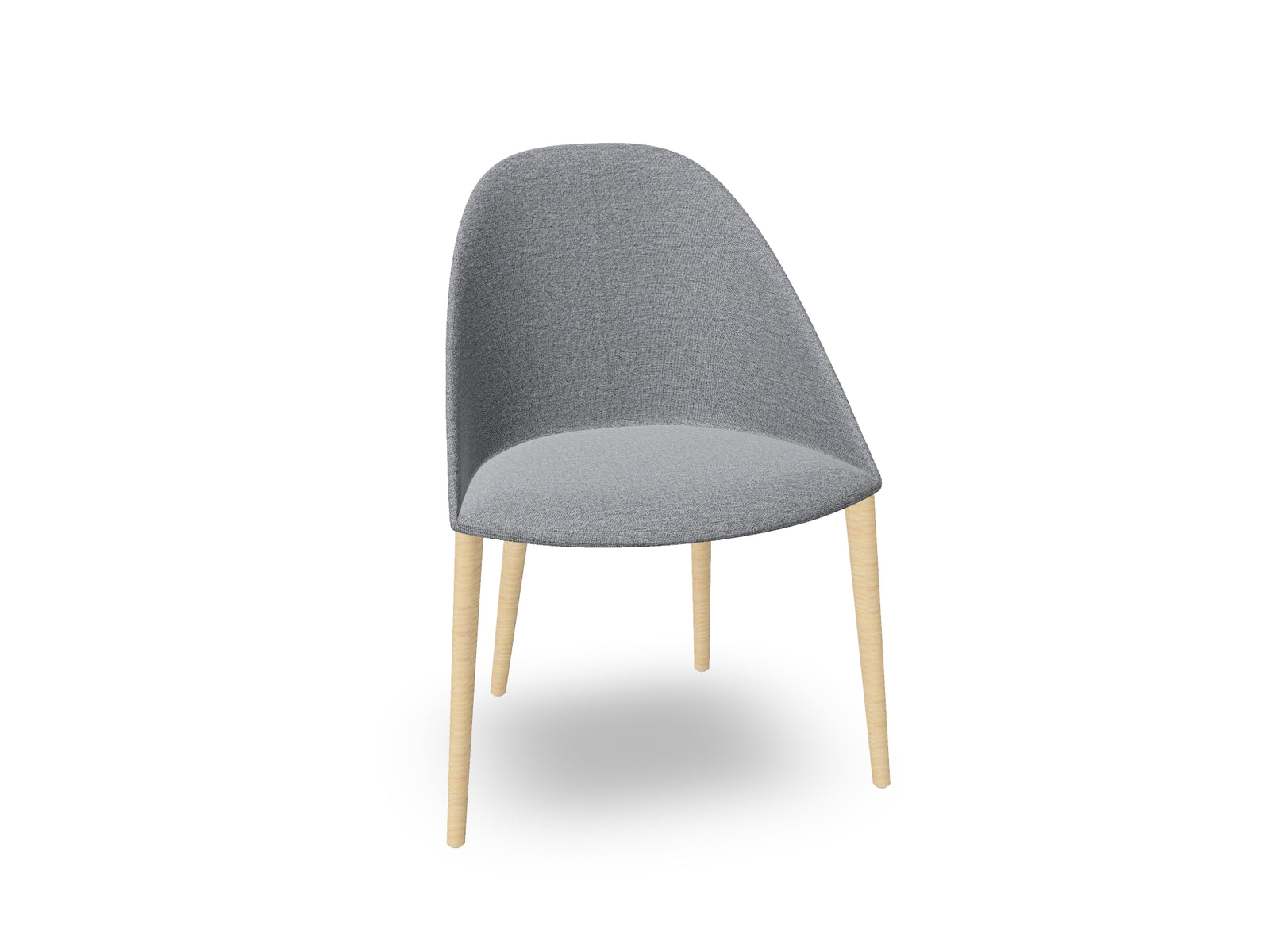 Cila Fully Upholstered Chair With Timber Oak Four-leg Base