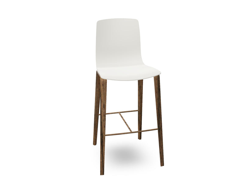 Aava 02-4 Wood Legs Polypropylene Counter & Bar Stool