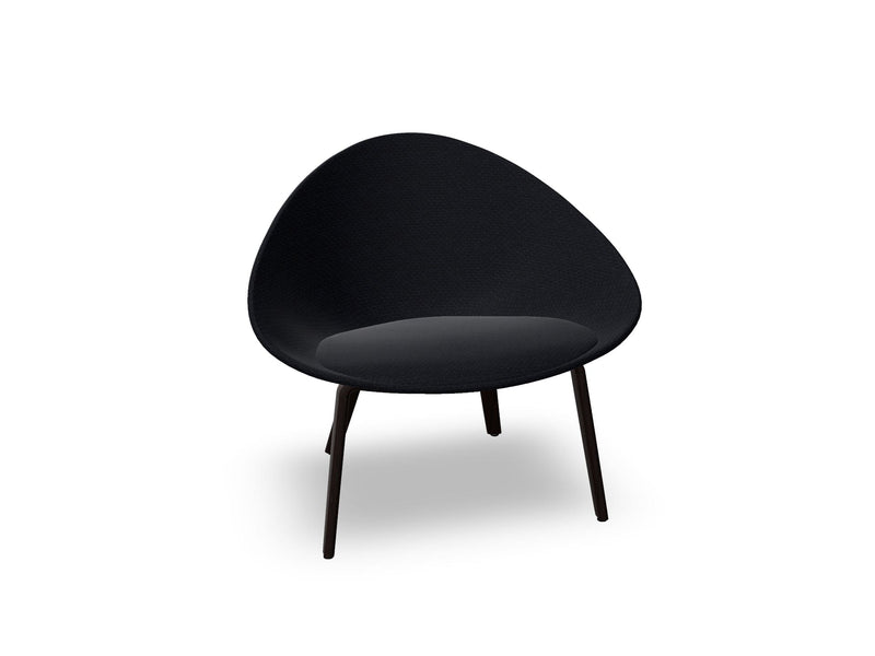 Adell 4 Leg Wood Lounge Chair With Fully Upholstered lounge chair Arper 