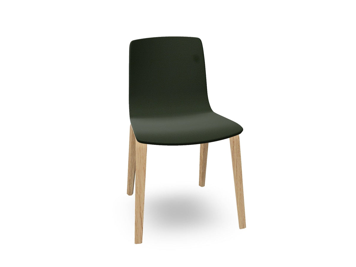 Aava 02-4 Wood Legs Chair With Fully Upholstered Chairs Arper 