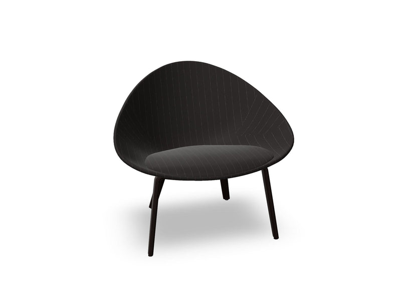 Adell 4 Leg Wood Lounge Chair With Fully Upholstered lounge chair Arper 