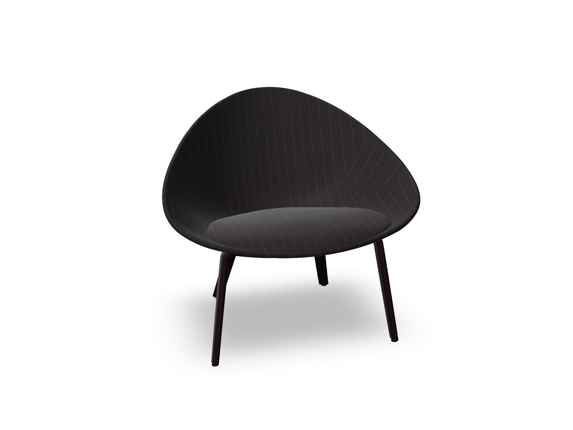 Adell 4 Leg Wood Lounge Chair With Fully Upholstered