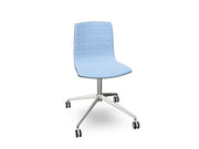 Aava 02 Fixed Trestle Base Wood Chair With Front Upholstery Chairs Arper 