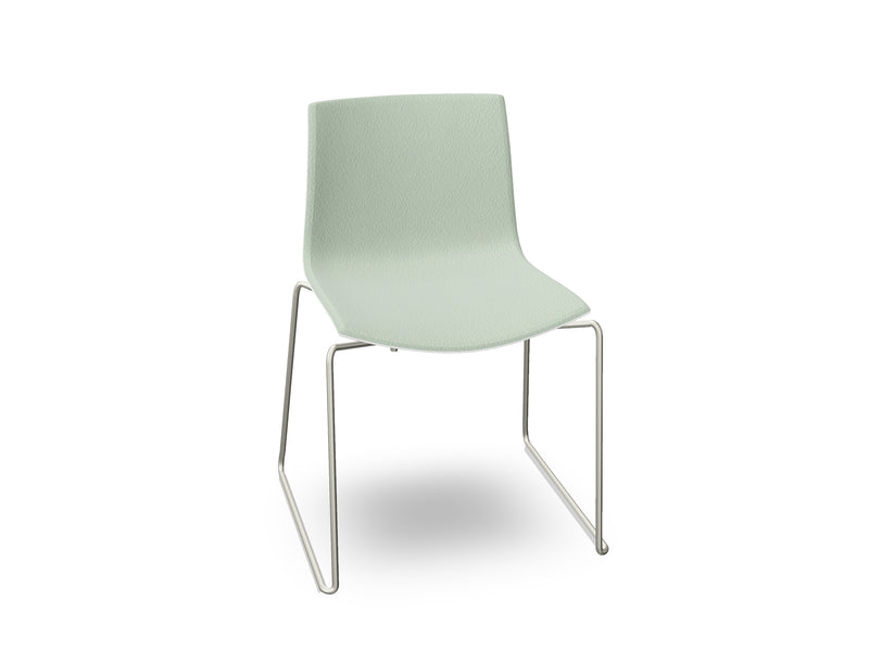 Catifa 46 Sled Base Polypropylene with Front-Face Upholstery