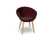 Duna 02 Wood Leg Chair With Front Upholstery Chairs Arper 