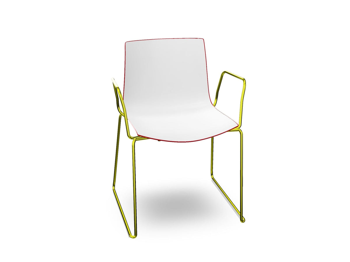 Catifa 46 Polypropylene Bi-Color Sled Base Chair Side/Dining Arper 