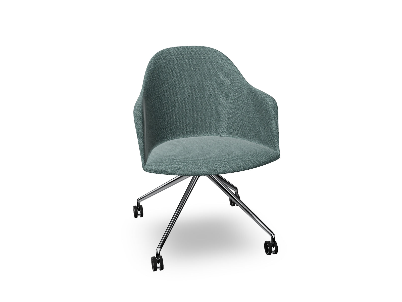 Cila fully upholstered Armchair With Fixed Trestle Base