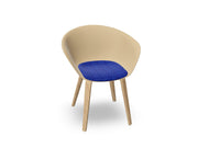 Duna 02 Wood Leg Chair With Seat Cushion Chairs Arper 