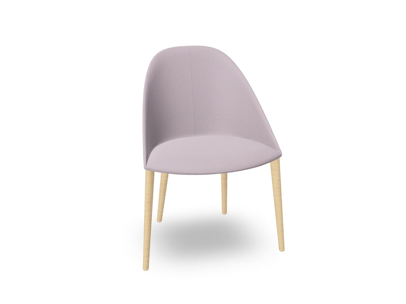 Cila Fully Upholstered Chair With Timber Oak Four-leg Base