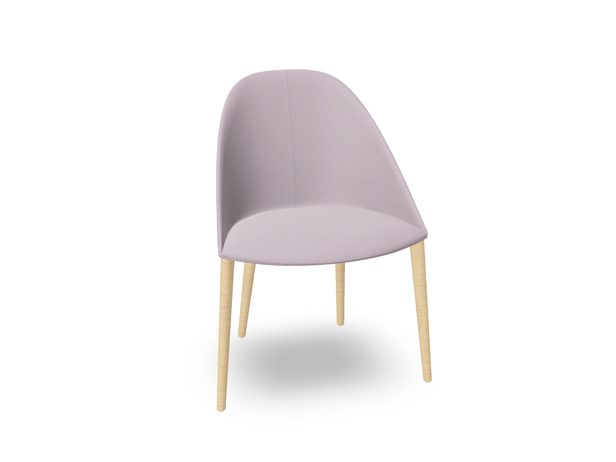 Cila Fully Upholstered Chair With Timber Oak Four-leg Base