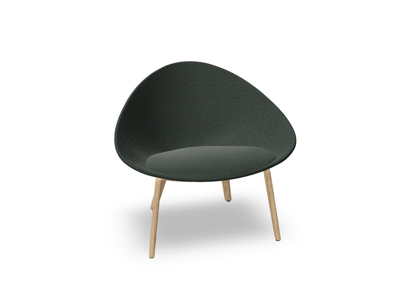 Adell 4 Leg Wood Lounge Chair With Fully Upholstered lounge chair Arper 