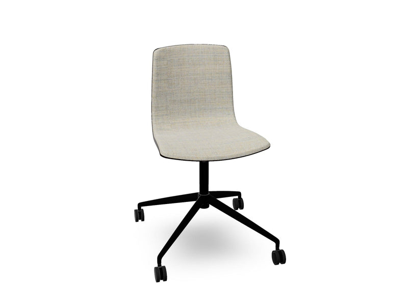 Aava 02 Fixed Trestle Base Wood Chair With Front Upholstery Chairs Arper 