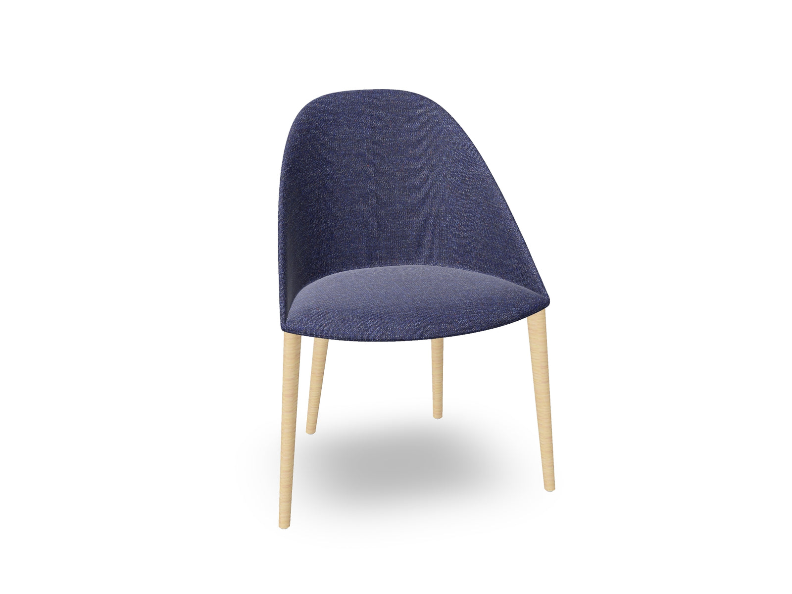 Cila Fully Upholstered Chair With Timber Oak Four-leg Base